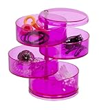 Wenko 化粧小物オーガナイザー タワー ピンク 20992100