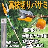 高枝切りバサミ 剪定鋏 高枝鋏 ポールスリム2段式 アンビル刃 NO321 専用ノコギリ付き