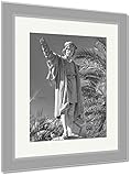 AshleyフレームプリントMonument to Christopher Columbus in Santa Margherita Ligure、壁アートホーム装飾、ag6376480 35x30 