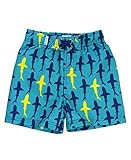 RuggedButts乳児/幼児用男の子ブルー&イエローShark Print Swim Trunks W /調節可能なウエスト US サイズ: XS カラー: ブルー