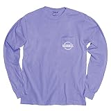 NCAA染めRingspun Longsleeve Tee with Pocket L ブルー