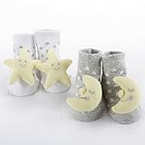ベビーアスペン Baby Aspen 男女兼用お星様とお月様マスコット付きすやすやソックス2足セット（ギフトケース入り） [並行輸入品]