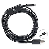Aoleca USB内視鏡 カメラスコープ USB内視鏡チューブカメラ 7MMレンズ IP67防水仕様 LEDライト6灯搭載 30万画素CMOSカメラ スマホAndroid、OTG対応 解像度640×