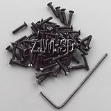 50個入り M2 x 10 六角 穴付 皿ボルト レンチ付き 超硬 合金鋼 スチール皿ネジ 全ねじタイプ 強度10.9(最小引張強さ/耐力) 自動車・自転車・バイク・船舶・DIY・高強度・超軽量 （ト