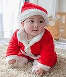ベビー服 赤ちゃん 着ぐるみ サンタ トナカイ コスチューム クリスマス もこもこ ロンパース66 73 80 90cm