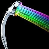 お風呂 が楽しくなる LED シャワー ヘッド お肌に 優しい 活性炭 入り レインボー ３色 タイプ (a レインボー)