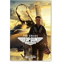 トムクルーズ　トップガン　 年号不明のアンティーク ポスター　Top Gun　M 黒額付きポスター】本国仕様 トップガン① トム クルーズ (新品)の通販