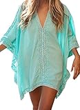 夏カバーUpカフタン – landoveレディースVネックゆったりビーチ3 / 4スリーブ着物水着 US サイズ: XS カラー: グリーン