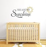 You Are My Sunshine Nursery Quote Wall Decal - Nursery Wall Decals - Baby Nursery Wall Decor Vinyl W