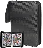 EGOSKY カードファイル, トレカ ファイル 4ポケット 400枚収納可能 PUレザー トレーディングカード ファイル カード バインダー ケース 収納