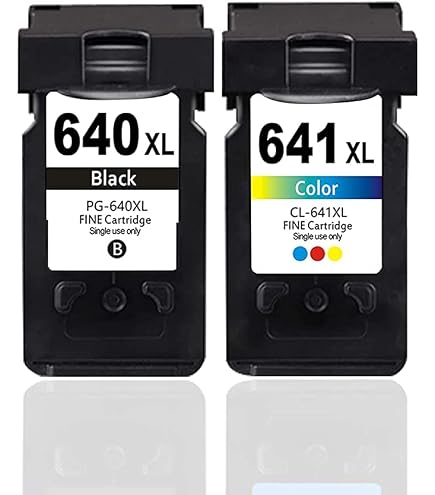 Remanufactured PG-640XL CL-641XL Ink Cartridges For Canon Printers – Black & Tri-Color, 2-Pack