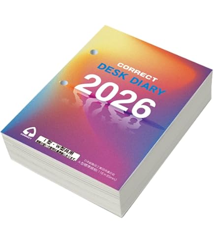 Amazon.co.jp: 博文館 日記 2026年 B7 卓上日記 替玉 No.982 (2026年 1