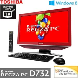 Amazon Co Jp 東芝 デスクトップパソコン Regza Pc D732 Office Home And Business搭載 Pd732v9gbhr パソコン 周辺機器