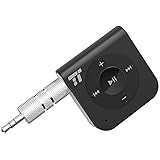 TaoTronics Bluetooth オーディオ レシーバー ワイヤレス 受信機 コンパクト 軽量 (15時間連続再生 内蔵マイク CVC6.0 ノイズキャンセリング機能) 3.5 mmステレオ出力 TT-BR06 (シルバー)
