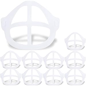 DELTEC 10枚 マスクフレーム インナーマスク 3D 立体 ひんやりプラケット マスクガード 化粧崩れ防止 洗える
