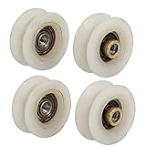 uxcell ローラーホイール ボールベアリング メタルベアリング ハードウェア継手 4個入り