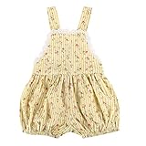 MIOIM ベビー オーバーオール ストラップ 連体服 レース 花柄 ロンパース 子供服 プリント 半袖 Tシャツ ボディスーツ 女の子