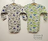 OCEAN&GROUND（オーシャンアンドグラウンド） ボディーシャツ cloud cloud (70-80) 70,GR グリーン