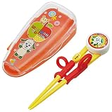 スケーター(Skater) 子供用 トレーニング箸 練習箸 14cm 対象年齢2~7才 右手用 つまみやすい四角い箸先 いないいないばあっ ADXT1S-A