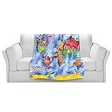 ブランケットウルトラソフトFuzzy 4サイズ！DIANOCHEデザインからby Marley Ungaroこの世界ロイヤルブルーマップホームDecor Unique Designer芸術的スタイリッ