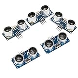 Merssavo 超音波モジュールHC-SR04 Arduino用距離測定トランスデューサセンサ、5点セット