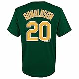ジョシュ・ドナルドソンOakland Athletics MLBマジェスティックユースグリーンPlayer Name & NumberジャージーTシャツ グリーン
