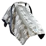 Blue Baby Bum Multipurpose Car Seat Canopy Elephants Grey by Blue Baby Bum