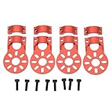 Viviseason(ビビシーズン)4個組 Aluminium Alloy Motor Mount Holder for 12mm Glass /Carbon Fiber Tube レッド