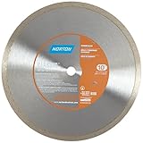 Norton 2784 10-Inch Dry or Wet Cutting Continuous Rim Diamond Saw Blade with 5/8-Inch Arbor for Tile