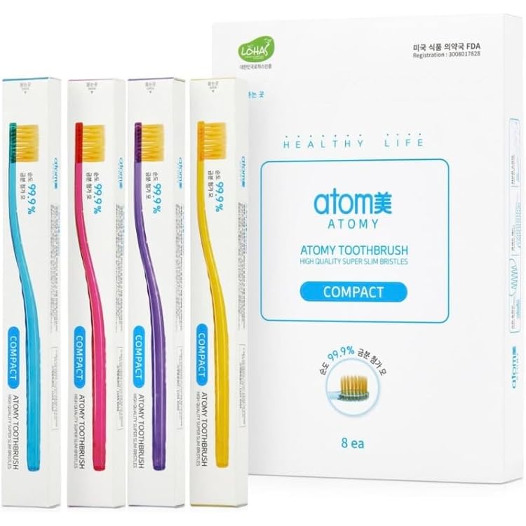 Amazon | Atomi Atomy Atom美 アトミ アトミ歯ブラシ8本セット | ATOMY