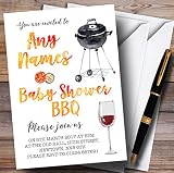 Watercolour BBQ Invitationsベビーシャワー招待状 150 Invitations