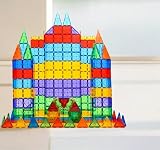 Tonain【101ピース マグネットブロック】7.5cm 磁石ブロック 子供 おもちゃ 知育玩具 人気 マグネット おもちゃ 女の子 男の子 誕生日 入園 誕生日のプレゼント 室内遊び クリスマスプレゼント (磁気タイル101枚+おもちゃの車2台)