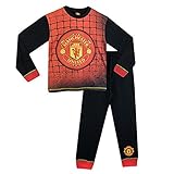 マンチェスターユナイテッド Manchester United F.C. 男児 男の子 パジャマ サッカー 日本未発売 オフィシャル 寝巻 春秋 オールシーズン 薄手 長袖 コットン 100％ [並行