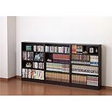 省スペース木製マルチ収納ラック同色3個組 ダークブラウン