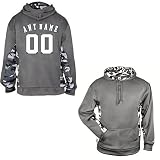 カスタム(名および/または数) Graphite Adult 3 X L Withホワイト迷彩サイドとinner-hoodie
