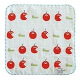 シンジカトウ ひだまり暮らしの和タオル タオルチーフ りんごとあおむし SKTC014-24