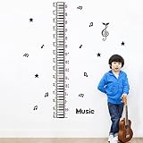 funnypicker Musical Note成長チャート壁ステッカー子供教室の装飾DIYホームデカール高さ測定保育園アートプリント