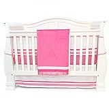One Grace Place Simplicity Infant Crib Bedding Set, Hot Pink/White, 4 Piece [並行輸入品]