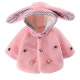 Kids aimtoppyベビー幼児秋冬フード付きコートクロークジャケット厚いソフト暖かい服 X-Large ピンク AIMTOPPY