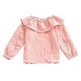 Cutelove　インナー　トップス　蓮の葉の襟　コットン　綿　長袖　女の子　ベビー　ボイズ　ガールズ　赤ちゃん　幼児　春　秋　可愛い　ファッション　素敵　カジュアル　普段着　韓国