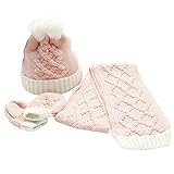 Setaria Viridis うさぎちゃん風 ニット帽 手袋 子供キッズ 可愛い スカーフセット 女の子 ニットキャップ 秋 冬 防寒 クリスマス プレゼント 赤ちゃん スタイリッシュ 耳まですっぽ