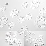 ステッカークリスマス雪片のリビングルームベッドルームミラー壁壁を白く