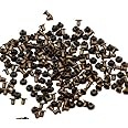 KUKU工房 片面ハトメ ハトメ玉 ミニサイズ 100個セット (アンティークゴールド, 内径2mm)
