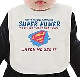 My super power ネクタイを有する有機ビブ Medium