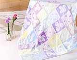 子供用　タオルケット　柔らかい肌触りスリーパー 肌触り抜群 キッズ用ブランケット 毛布 90×100cm　 (パープル)