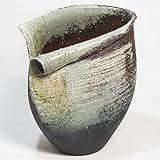12号 古陶白窯変花入信楽焼　陶器　花器　花入　花瓶