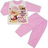 2016年 秋冬 アンパンマン プリント裏起毛＆フリース 袖切替 長袖パジャマ Anpanman ピンク◇80cm