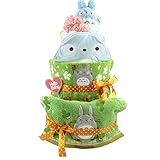 おむつケーキ トトロ 3段 出産祝い ベビーギフト タオル ガラガラ スタイ ぬいぐるみ ジブリ ネコバス totoro4
