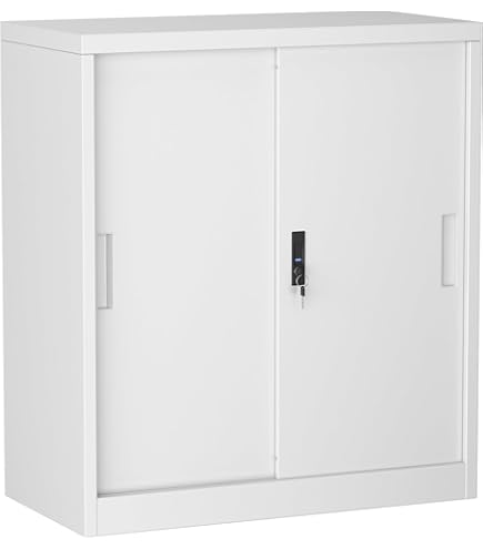 Amazon.co.jp: LOCENHU スチール書庫 スチールキャビネット 幅80×奥行