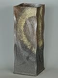 古陶四角傘立て #しがらき焼 翔オリジナルの金運豆蛙ストラップ・鈴付1本と陶器製保存容器(お漬物、お味噌等1合用)をもれなくプレゼントさせていただきます